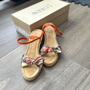 Vintage J Crew Topez Espadrilles Pebble Madras - Size 6